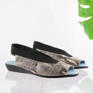 Cloud Womens Caliber Banano Sandal Size 6.5 Slingback Snakeskin Open Toe Slip On